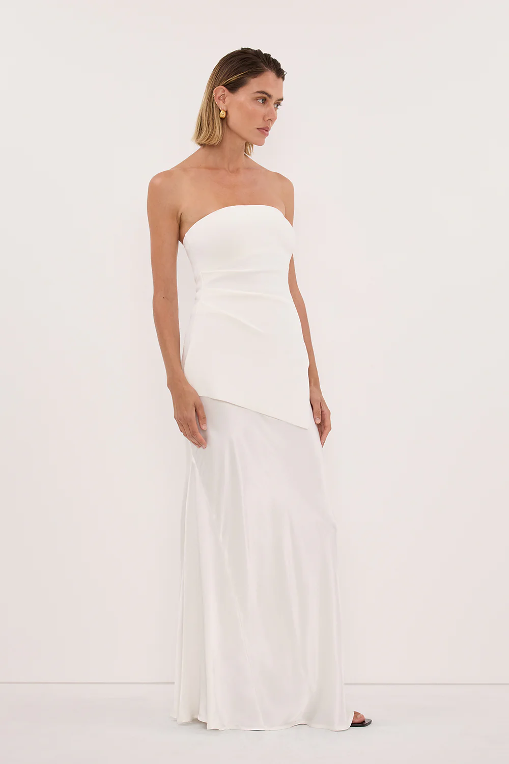 LUKE OFF WHITE LONGLINE BANDEAU TOP - Image 4