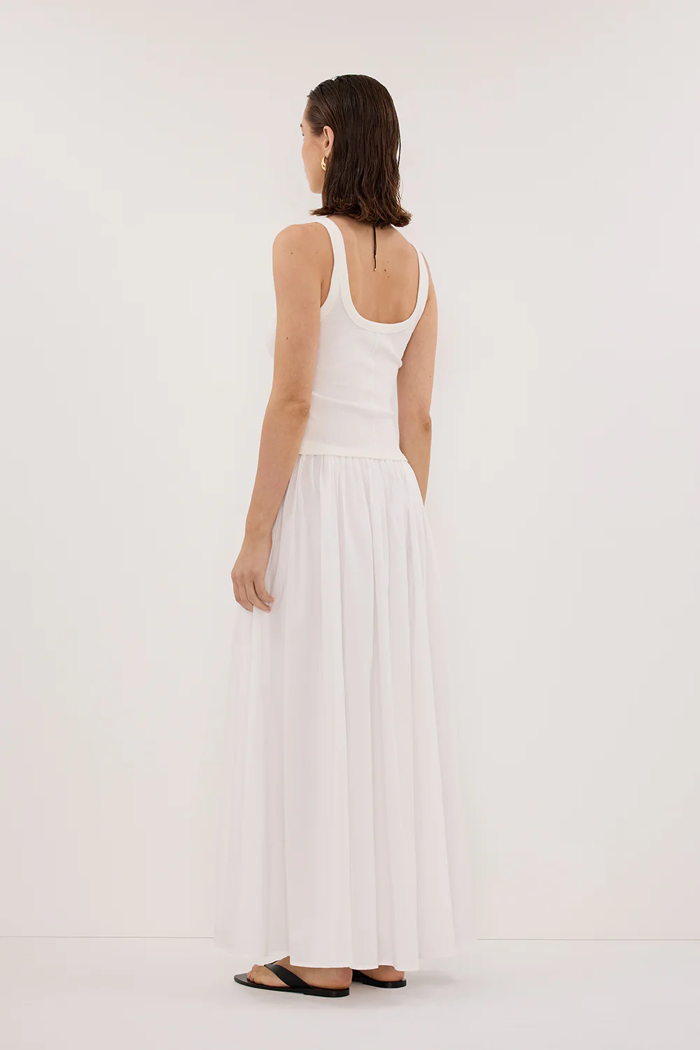 PHOEBE OFF WHITE SCOOP NECK TANK TOP - Image 5