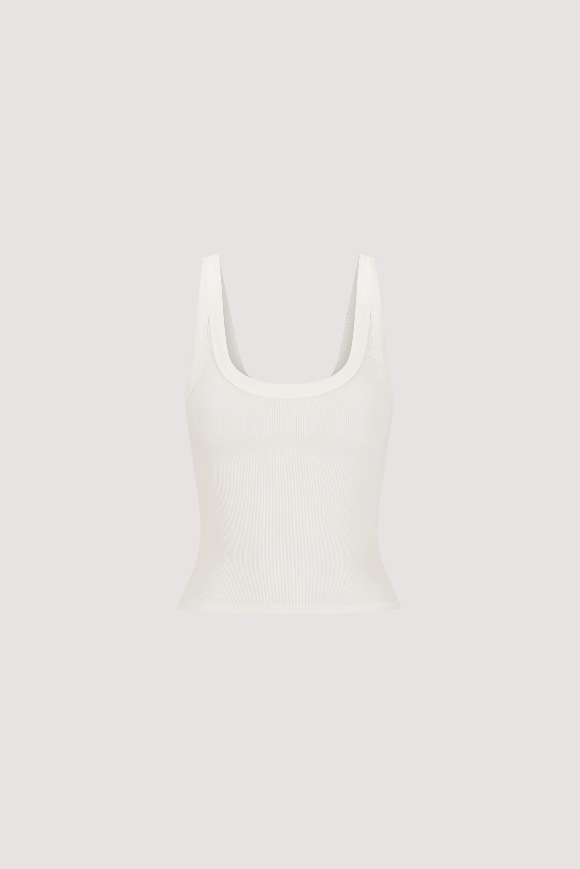 PHOEBE OFF WHITE SCOOP NECK TANK TOP - Image 8