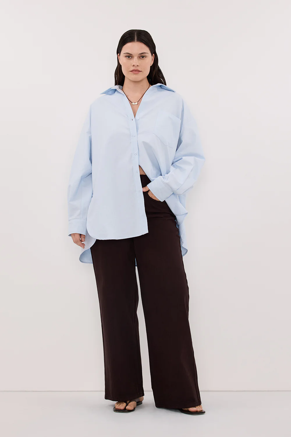 RHEA 2.0 ICE BLUE OVERSIZED COTTON SHIRT - Image 7