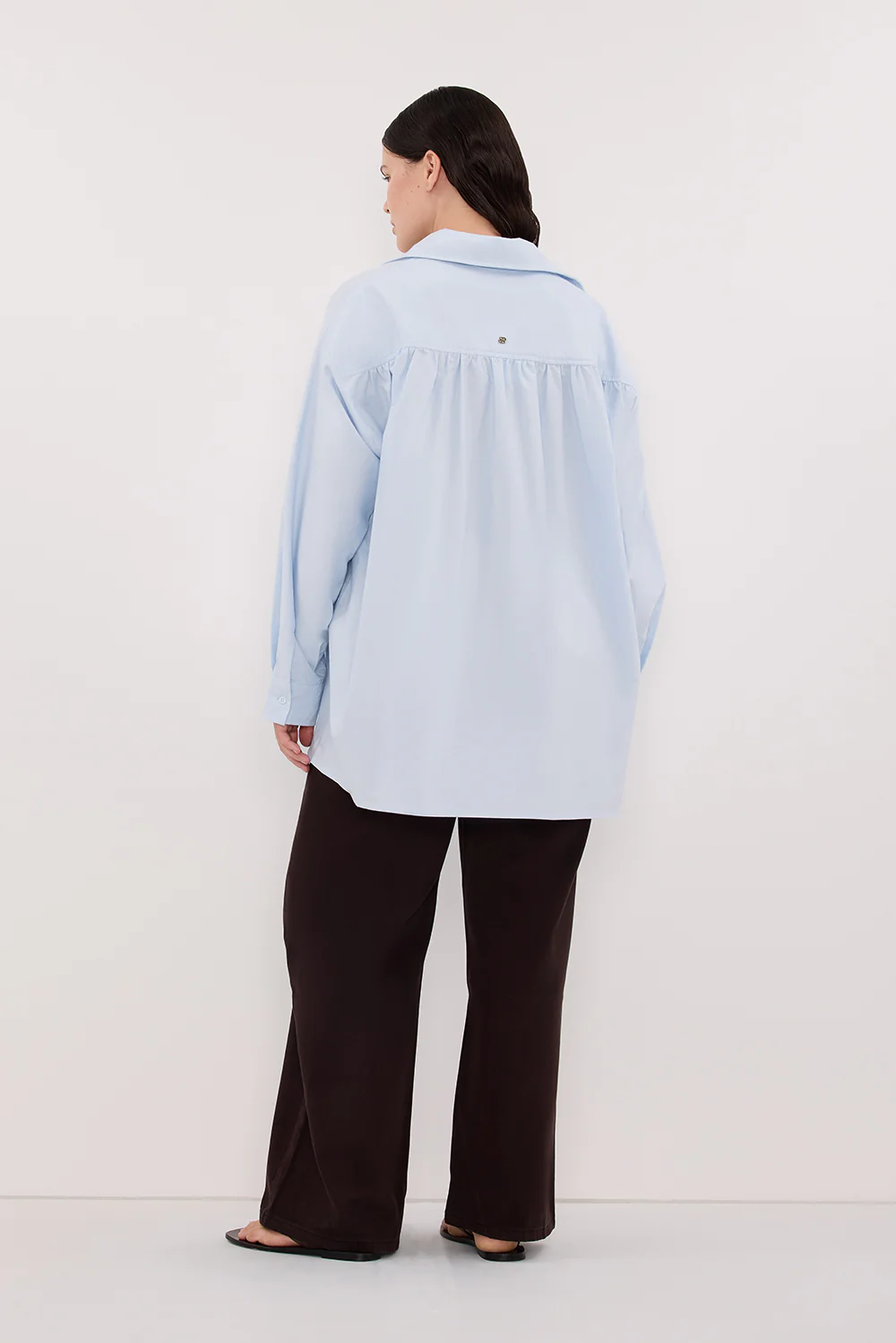RHEA 2.0 ICE BLUE OVERSIZED COTTON SHIRT - Image 8
